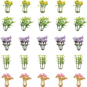 100pcs 1.57inch Color Mixto Mini Árboles Modelo Tren Paisaje Arquitectura Flor Modelo Paisaje Sin Soportes 100pcs 1.57inch Color Mixto Mini Árboles Modelo Tren Paisaje Arquitectura Flor Modelo Paisaje Sin Soportes