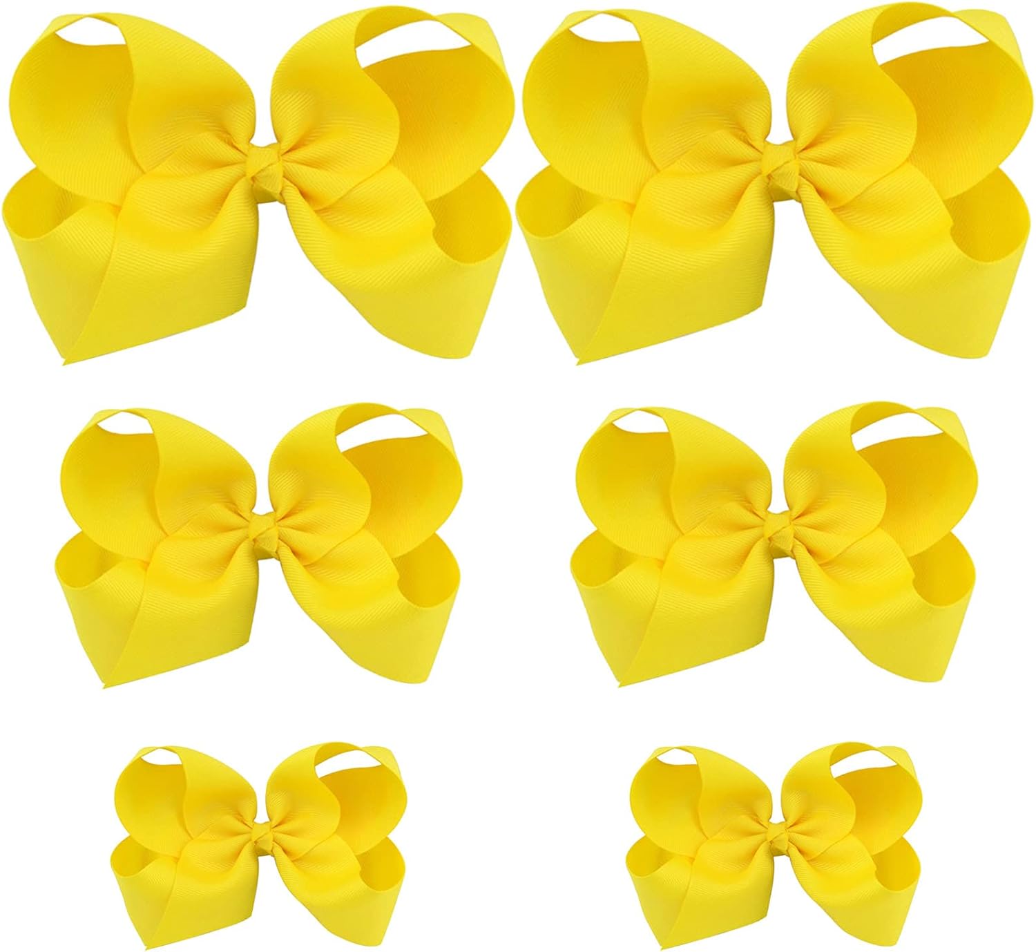HLIN 6 pinzas para el pelo para niñas pequeñas a juego con muñecas y niñas americanas (6 x 2, 4.5 x 2, 3 x 2)