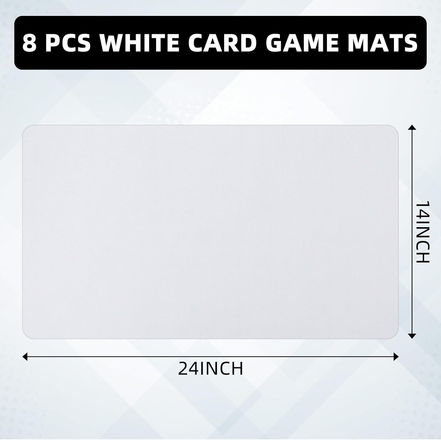 Yexiya 8 alfombrillas de juego de cartas de 14 x 24 pulgadas, tapete de juego en blanco de sublimación para juego de cartas intercambiables, goma