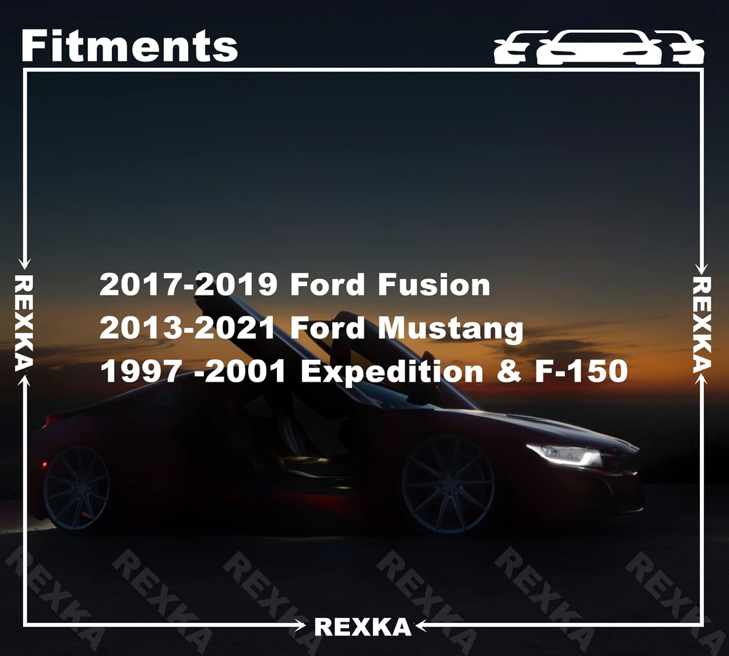 Rexka Clip de retención de moldeo de panel basculante para Ford W707889-S300 Mustang 2013-2021, Expedition F-150 Fusion W707889S300, 10 unidades