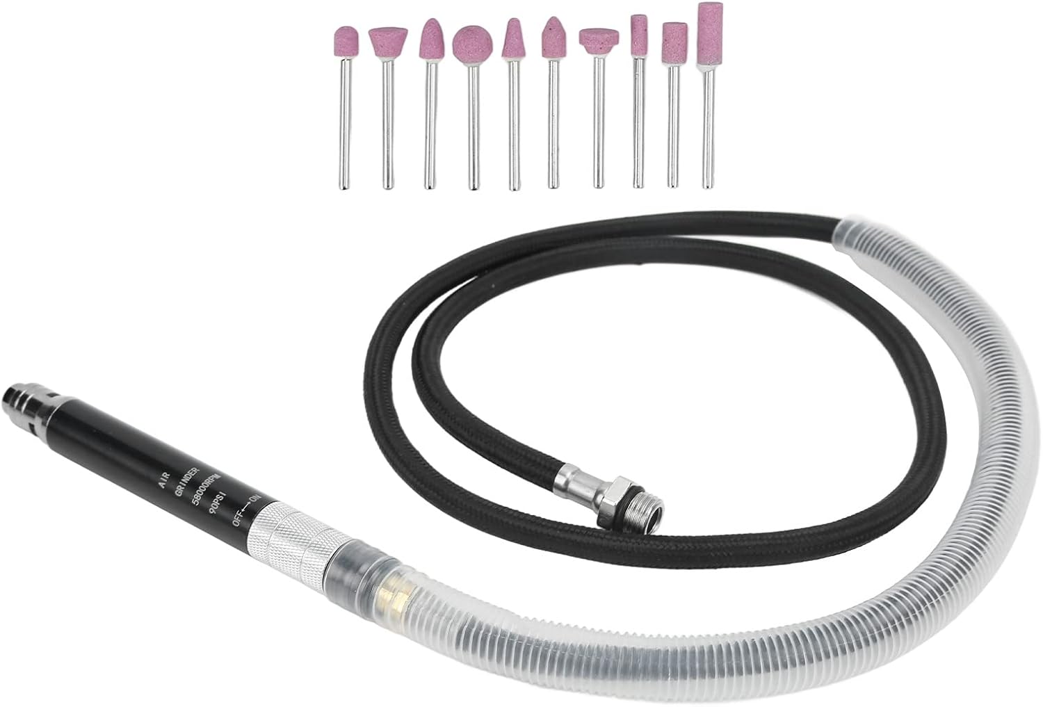 Kit de amoladora de troqueles de lápiz neumático Micro Die Grinder Set Pulido Grabado Herramienta 90psi