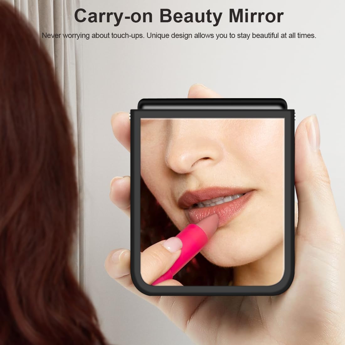 Funda para Samsung Galaxy Z Flip 5 Mirror Case, Flip Z 5 con conector de bisagra subpantalla y protector de cámara TPU Edge Anti-Shock Cover