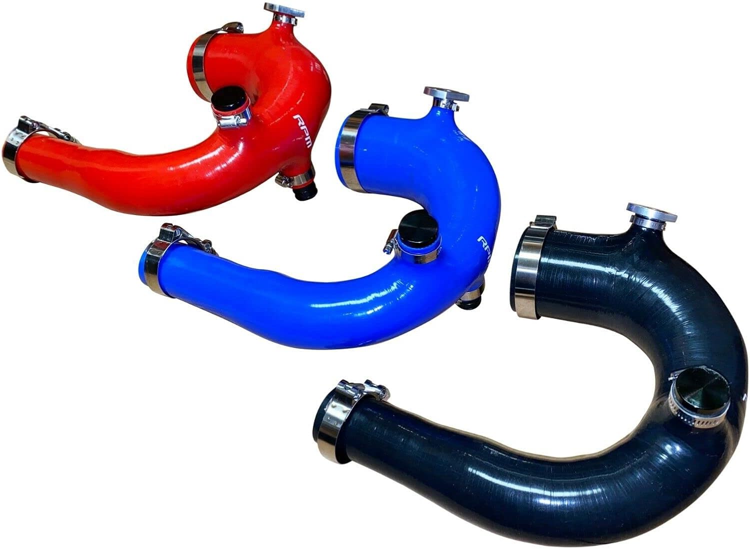 Compatible con RPM SxS  Compatible con Polaris RZR Compatible con Pro XP y Turbo R BLACK Silicone Intake J-Tube 2020-2022