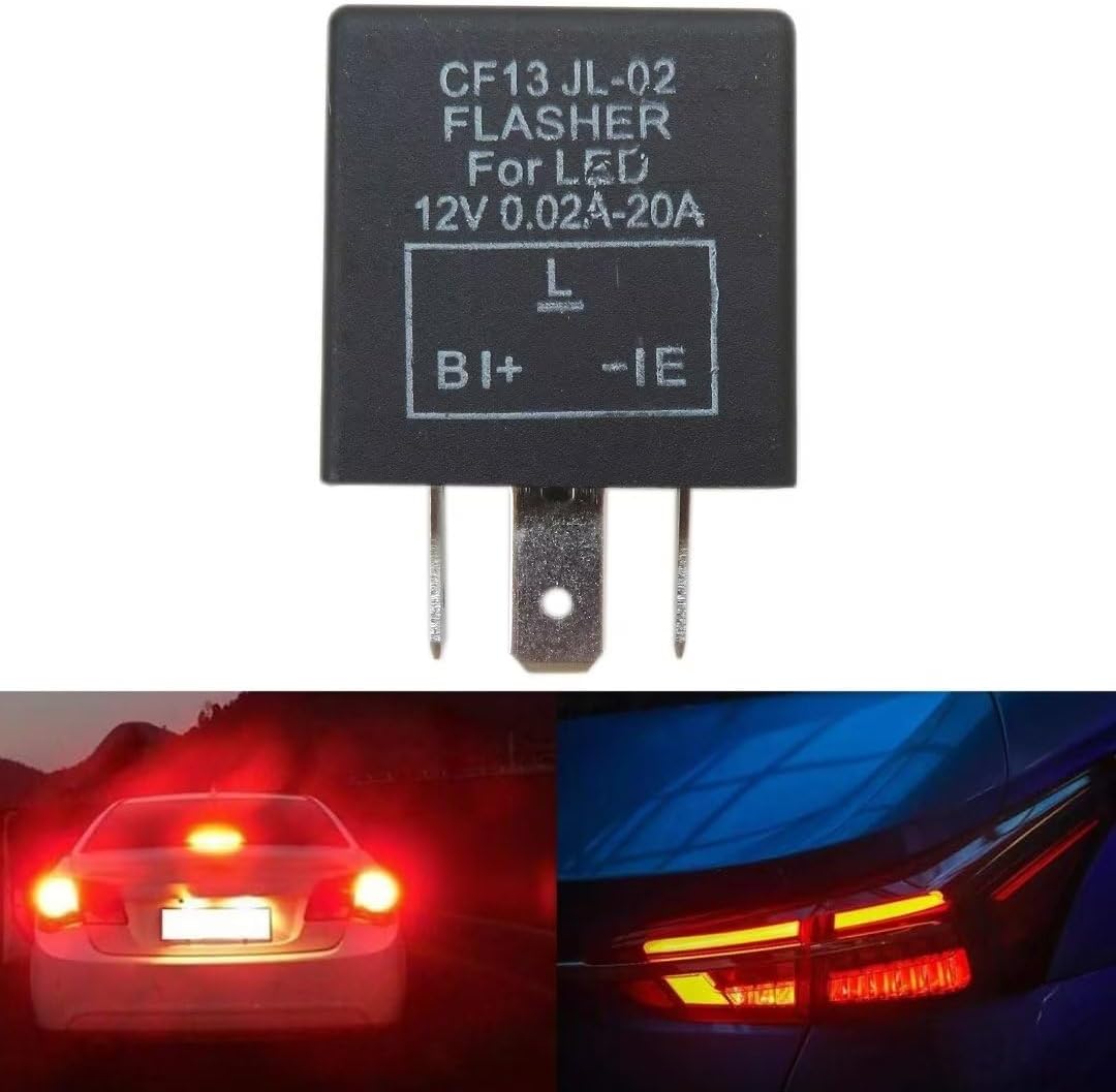 CF13, JL-02 Relé de intermitente LED de 3 pines para luz de señal de giro Hyper Flash Fix Fit para Hyundai Grand i10 GLS Hatchback 4 puertas 2017