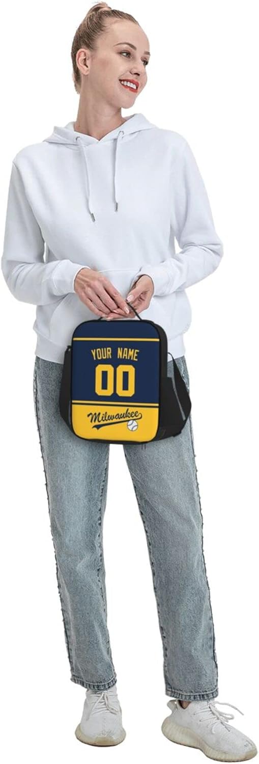 Milwaukee – Lonchera térmica personalizada con cualquier nombre y cualquier número, regalos personalizados para niños, hombres y mujeres