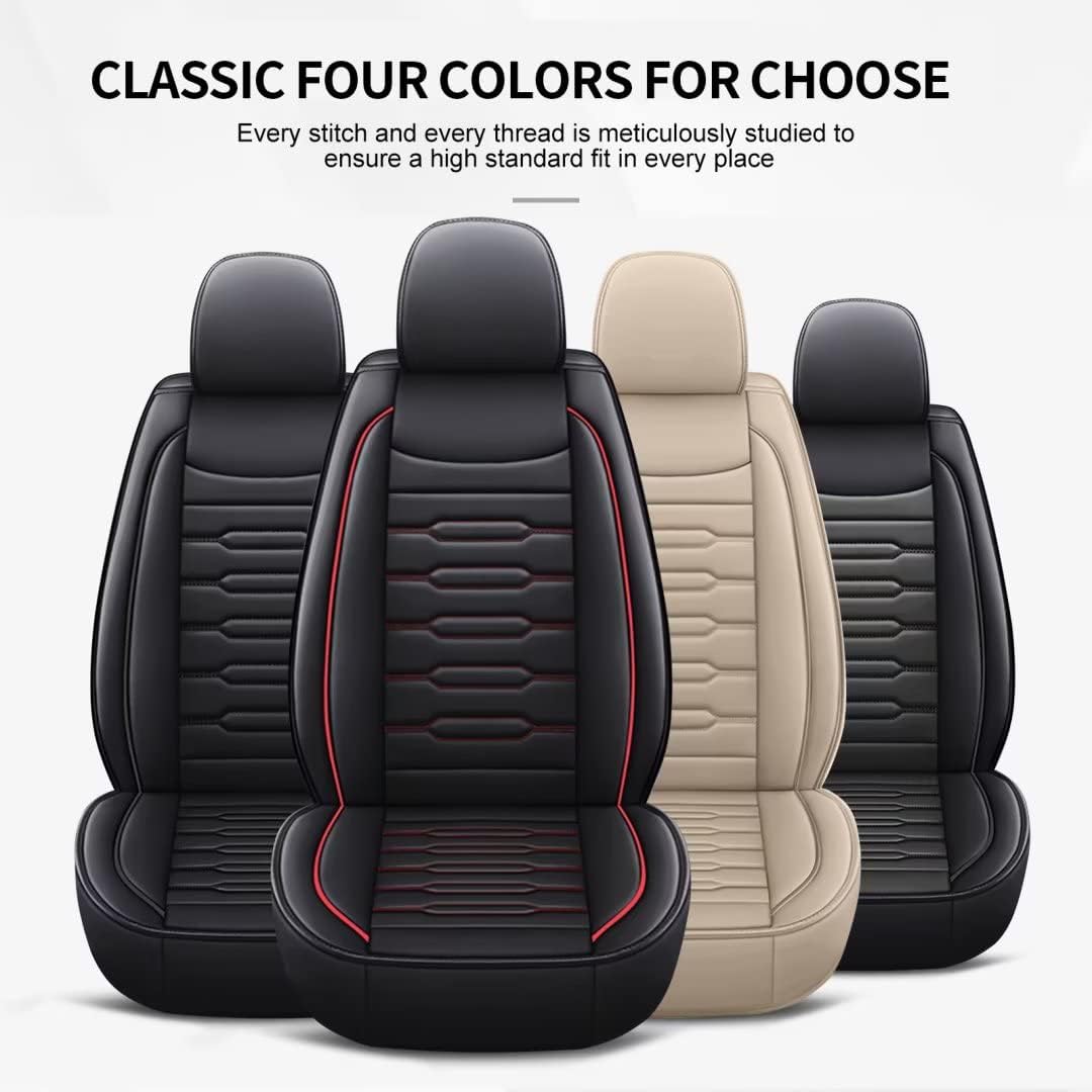 AOMSAZTO Funda de asiento de automóvil para Toyota Tacoma 2016-2024, juego completo de 5 asientos, cojín de cuero para asiento de automóvil,