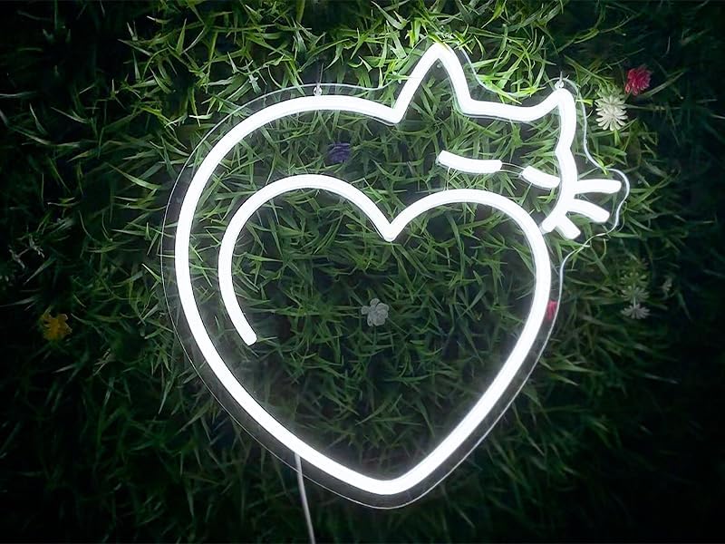 HAJAE Letrero de neón con diseño de gato para decoración de pared, luces LED de neón con diseño de gato de amor, decoración de fiesta, interruptor
