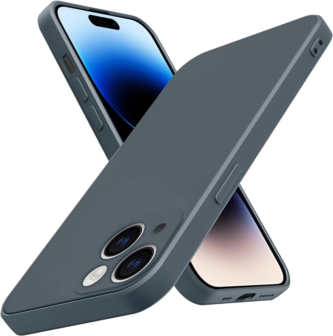 CMYFUTNG Funda para iPhone 13 Mini, silicona líquida de alta calidad sedosa al tacto, protección de la cámara, forro de microfibra suave