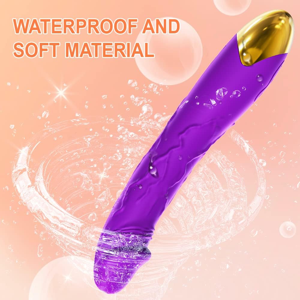 Vibrador realista de 7.6 pulgadas para mujeres, 10 potentes modos de vibración para estimular el clítoris y el punto G, juguetes sexuales