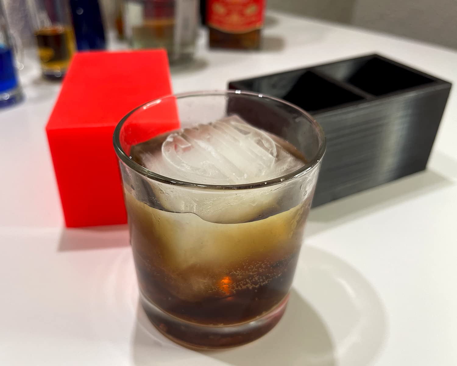 Custom Ice Cube Mold Tray Monogram for Whiskey and Cocktails make 2 inch Ice Cubes, Personalized Silicone mold tray for Whiskey, Fathers Day Gift