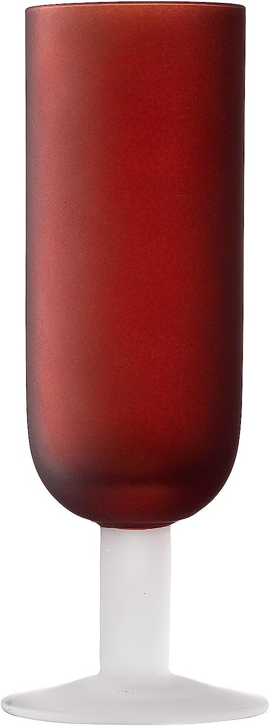 elle decor Juego de 4 copas de vidrio esmerilado para Prosecco, champán, vino blanco, 6.6 onzas, elegante cristalería de champán para boda,