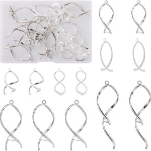 24 fieles de latón para palillos de hielo, 6 estilos chapados en platino, cierres de clip en espiral para hacer collares, pulseras, aretes, joyería 24 fieles de latón para palillos de hielo, 6 estilos chapados en platino, cierres de clip en espiral para hacer collares, pulseras, aretes, joyería