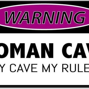 Letrero de hojalata retro Fastasticdeals Woman Cave My Cave My Rules – Letrero de metal de aluminio de 8 x 12 pulgadas, decoración de hierro para Letrero de hojalata retro Fastasticdeals Woman Cave My Cave My Rules – Letrero de metal de aluminio de 8 x 12 pulgadas, decoración de hierro para