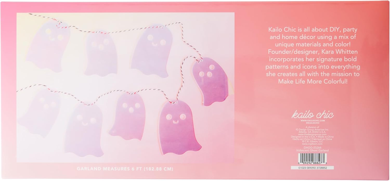 KAILO CHIC HALLOWEEN – Guirnalda de fantasmas iridiscente
