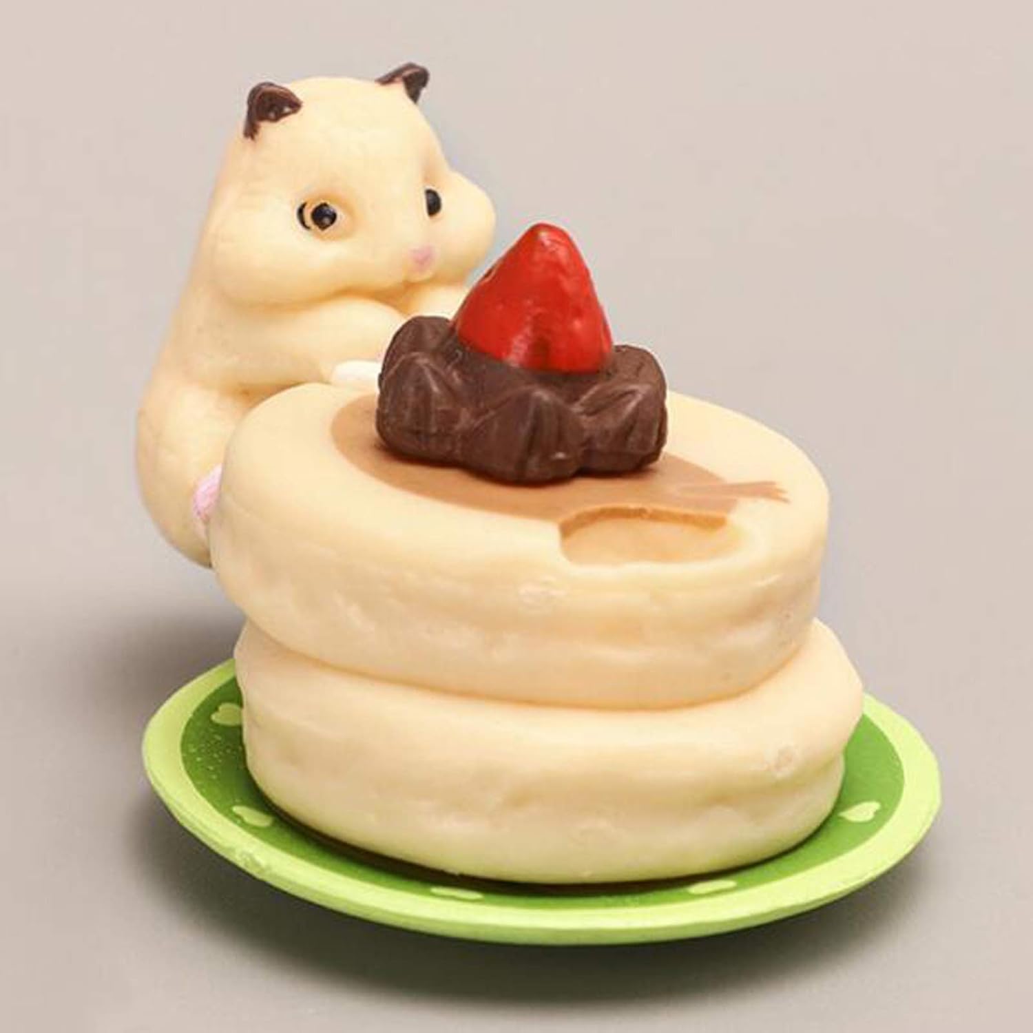 6 figuras de pastel y hámster, colección de figuras de animales de hámster, juego de decoración de pasteles para jardín de hadas, casa de muñecas en