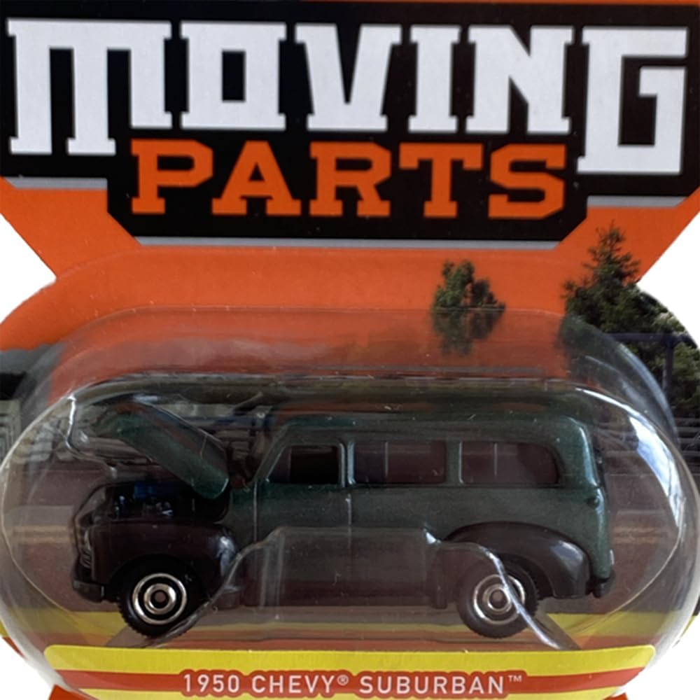 Vehículo fundido a presión de piezas móviles de Matchbox coleccionable – Chevy Suburban 1950  HLG09  Verde oscuro  Fabricado con zinc reciclado