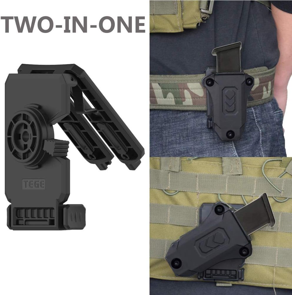 Bolsa de revista individual, universal 0.354 in .40 Mag Holder Double Stack Mag. Funda de paleta 1911 de una sola pila. Bolsa para cinturón con Adj.