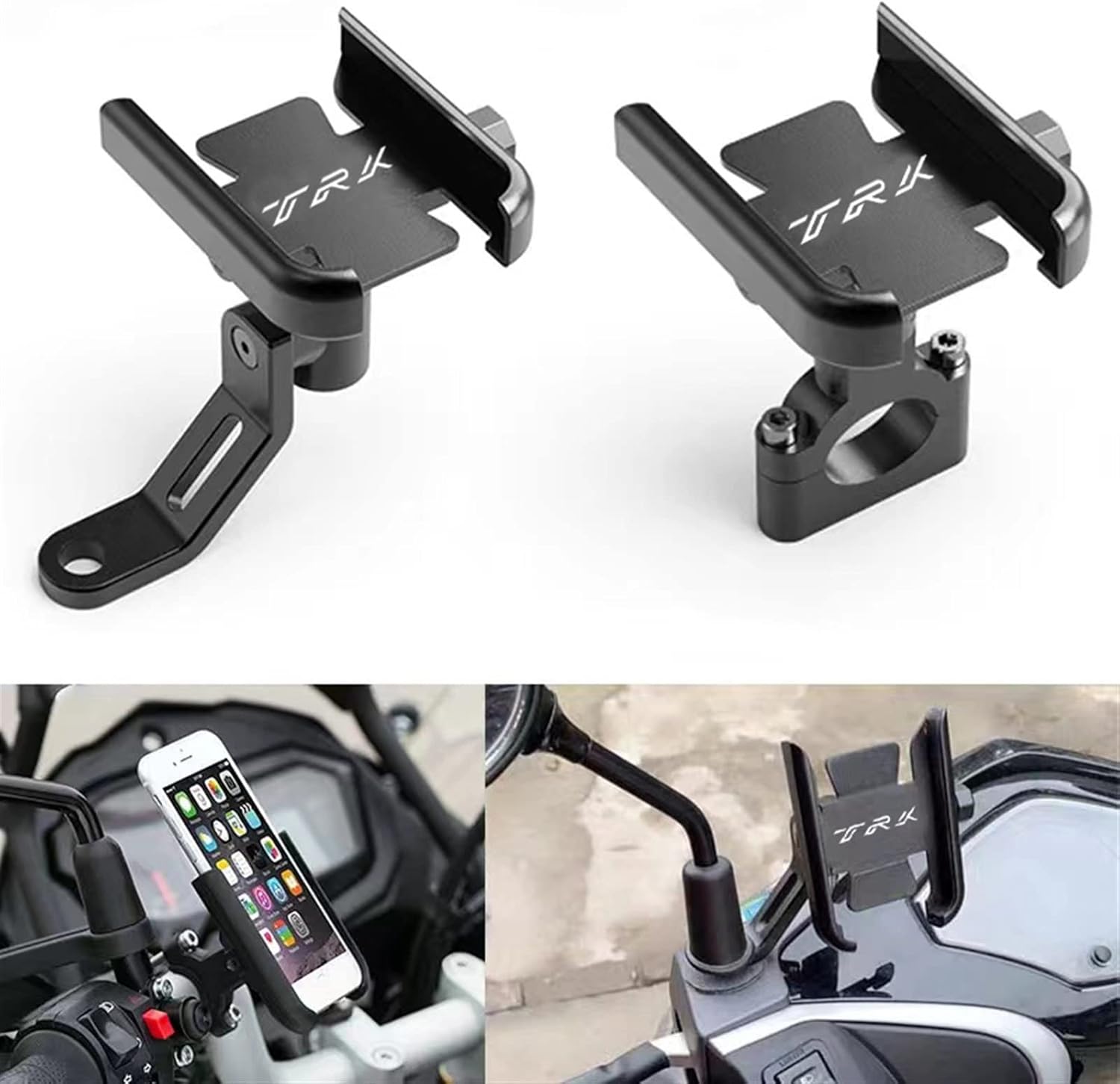 FTNBAE Para Benelli TRK 502 X TRK251 TRK502 TRK502X Accesorios Motocicleta Manillar Teléfono Móvil Soporte GPS Soporte
