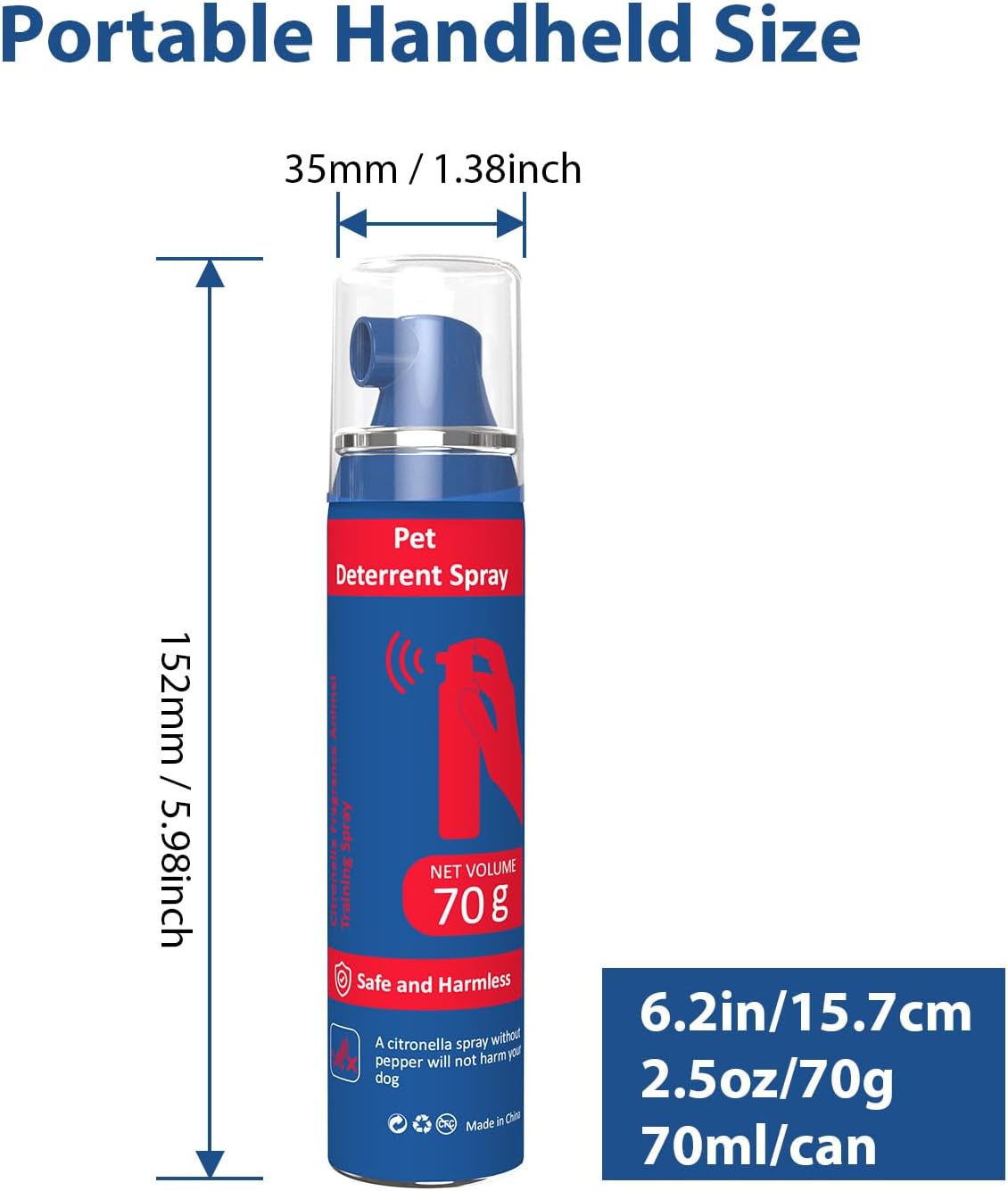 Pet Instructor Spray para perro, entrenador en aerosol disuasorio de mascotas de 2.4 fl oz, seguro, humano y eficaz para dejar de ladrar, saltar,