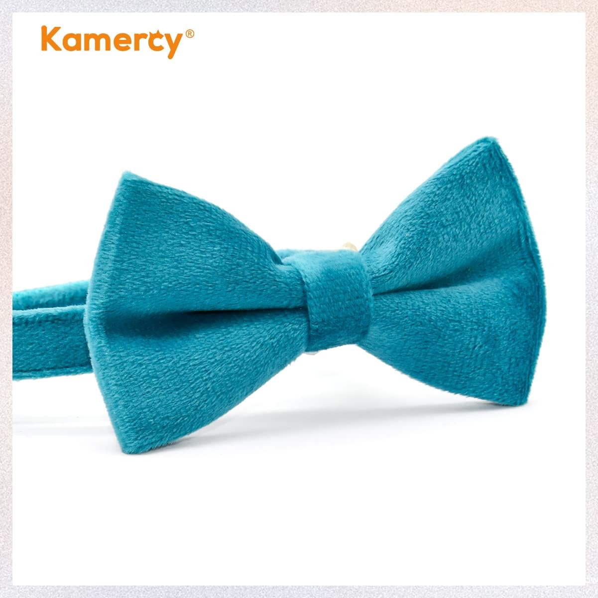 Collares para gatos, collar de terciopelo turquesa para gato, collar de gato con dijes y campana, collar de seguridad para gatos