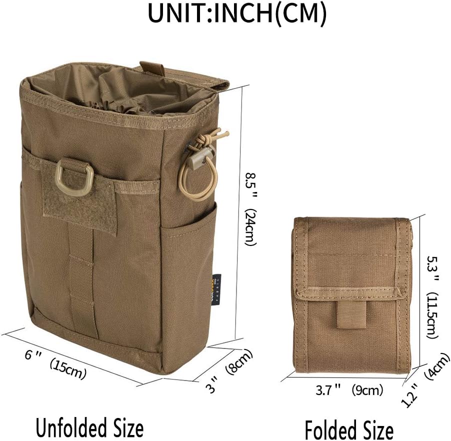 EXCELLENT ELITE SPANKER – Equipo para transportar carga, ligero y modular (Molle), depósito de municiones y cargador, con cordón, plegable, para la