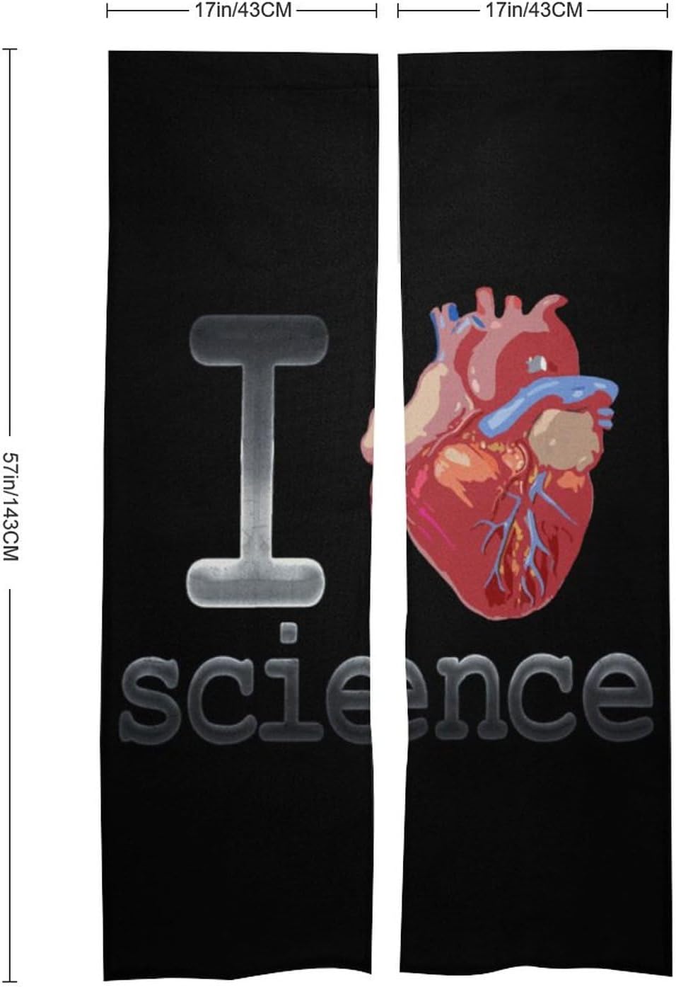 I Lvoe Science Heart Printed Door Curtain Japanese Noren Doorway Curtain Window Treatment Hanging Door Tapestry for Room Divider Kitchen Home Decor