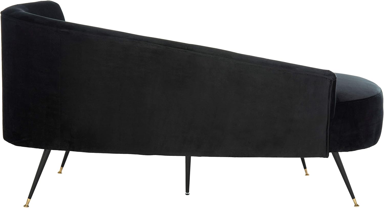 Safavieh Inicio Evangeline Glam Sofá biplaza parisino de terciopelo negro