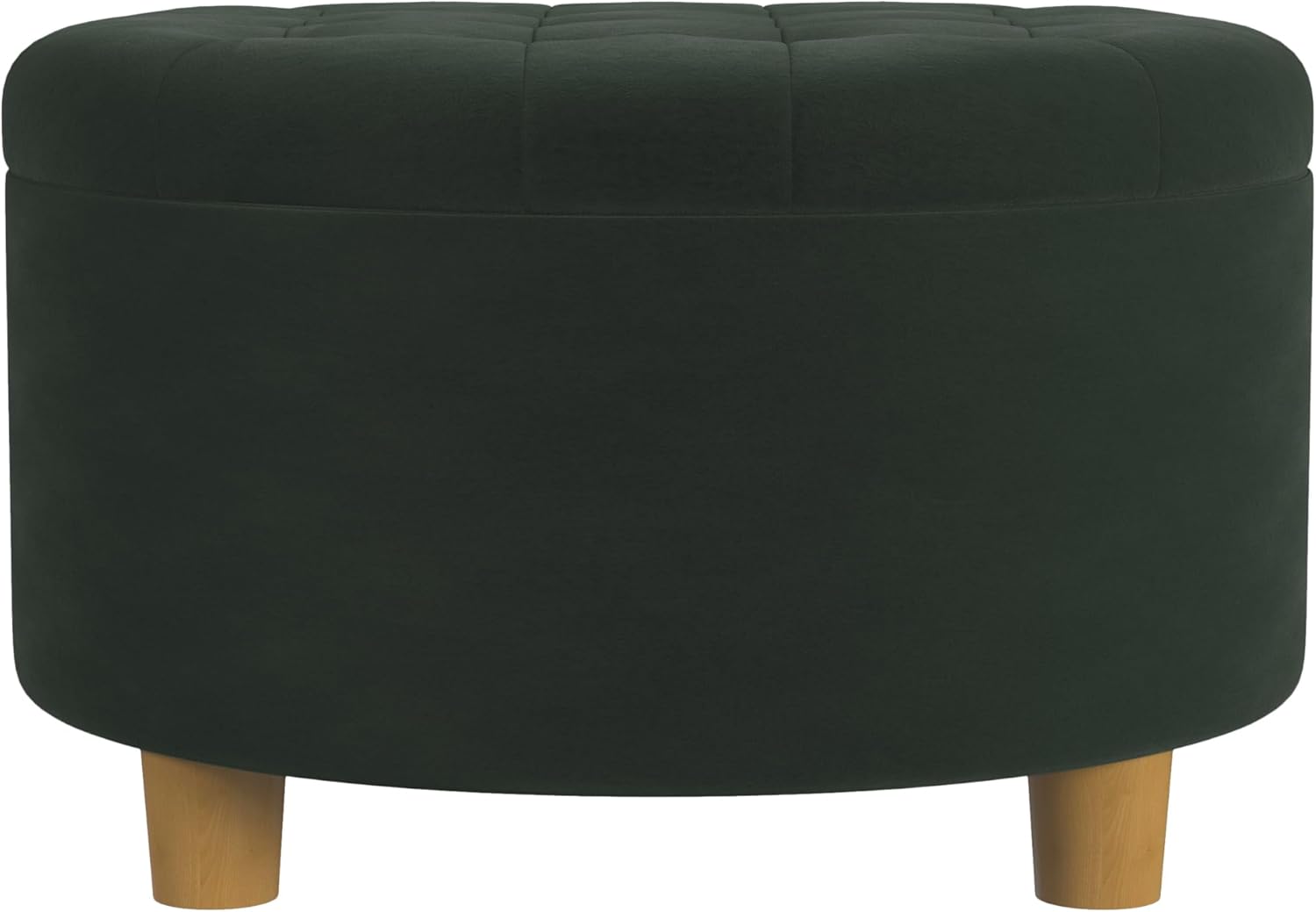 HomePop Decoración del hogar  Otomana redonda de terciopelo copetudo grande con botones  Otomana con almacenamiento para sala de estar y dormitorio,