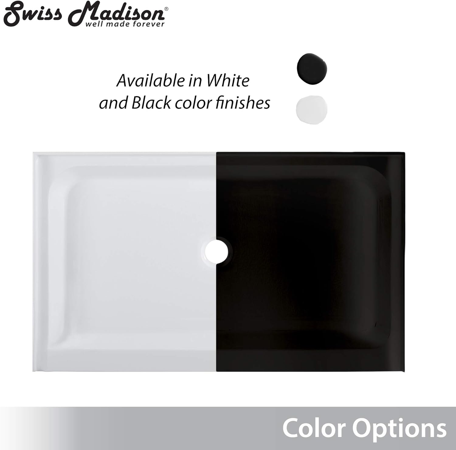 Swiss Madison SM-SB510 Voltaire – Base de ducha (48 x 36 pulgadas)