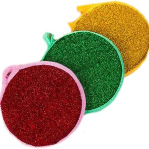 10 unidades de forma redonda de doble cara metálica esponja esponja limpiador de platos bolas de limpieza 10 unidades de forma redonda de doble cara metálica esponja esponja limpiador de platos bolas de limpieza