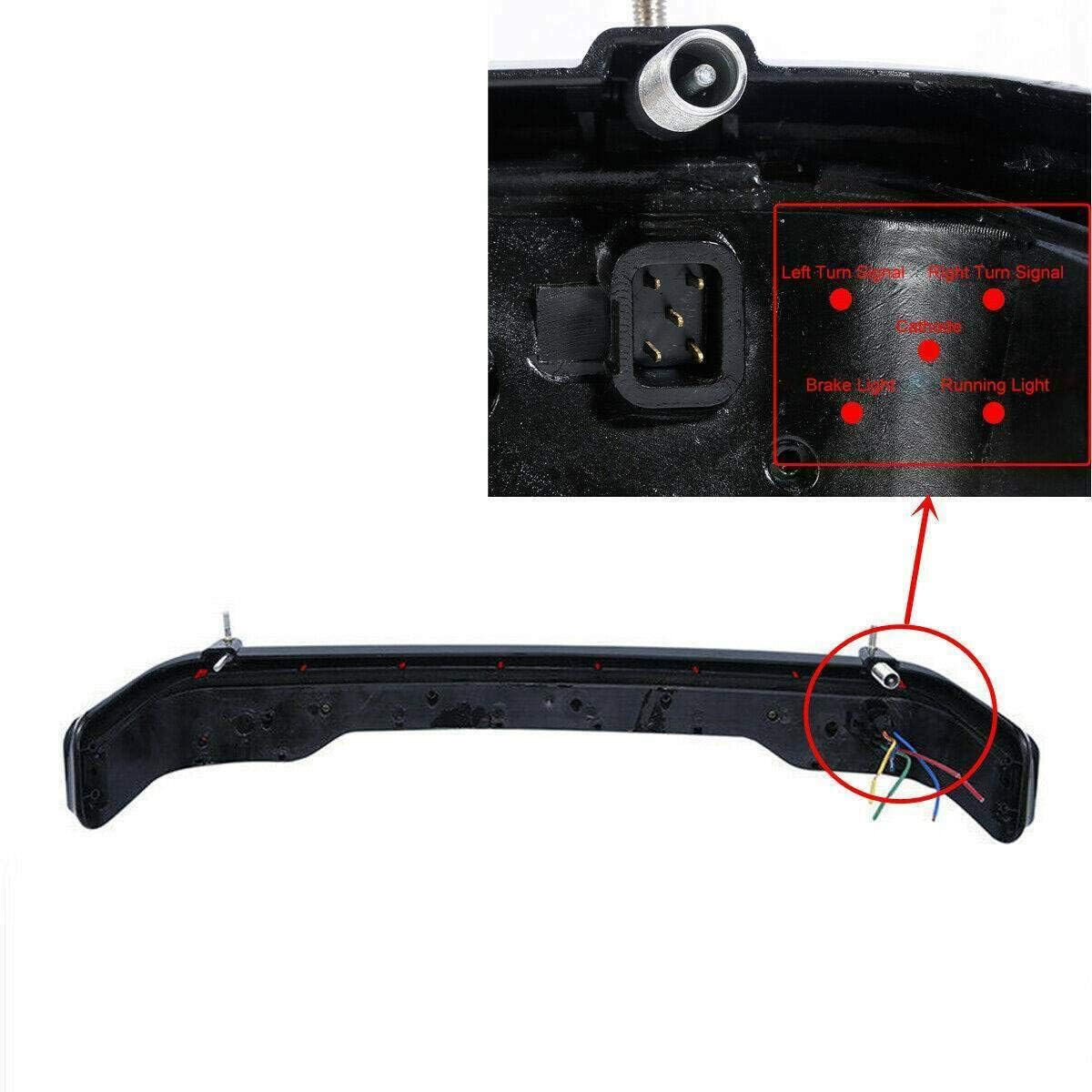 XFMT Portaequipaje de respaldo con luz LED de frenogirocola para Harley Touring Tour Pak 2014-2020