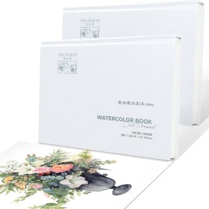 Paul Rubens Papel de acuarela, alta absorción, cuaderno de bocetos de acuarela de calidad de artista, sin ácidos, 100% algodón, 7.87 x 5.43 Paul Rubens Papel de acuarela, alta absorción, cuaderno de bocetos de acuarela de calidad de artista, sin ácidos, 100% algodón, 7.87 x 5.43