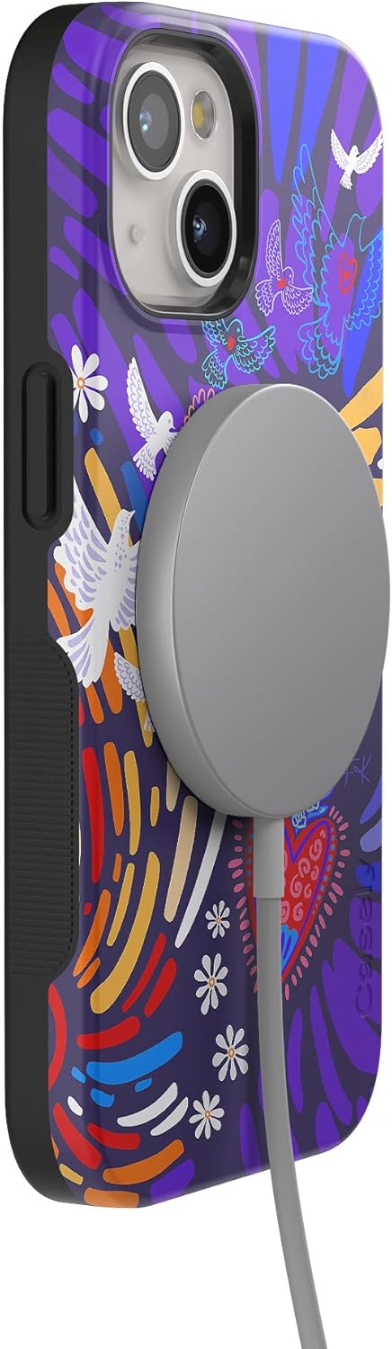 Casely Funda para iPhone 15  Viva La Vida  Frida Kahlo Collage  Funda atrevida  Compatible con MagSafe