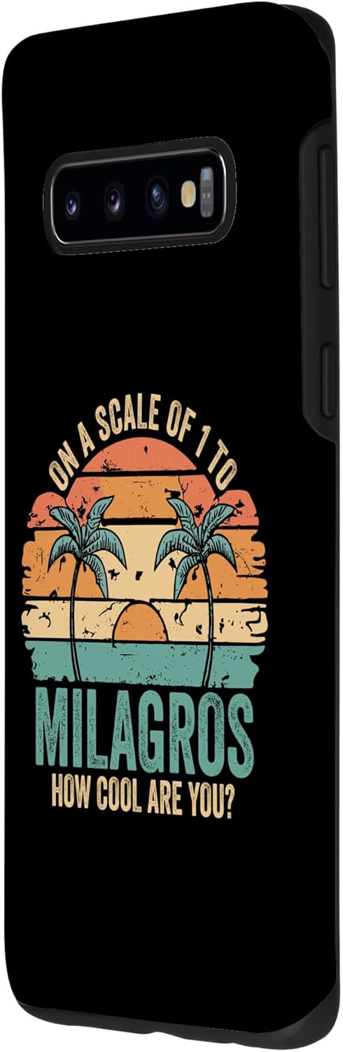 Galaxy S10 MILAGROS Cute Retro Girls Groovy MILAGROS Personalized Name Case