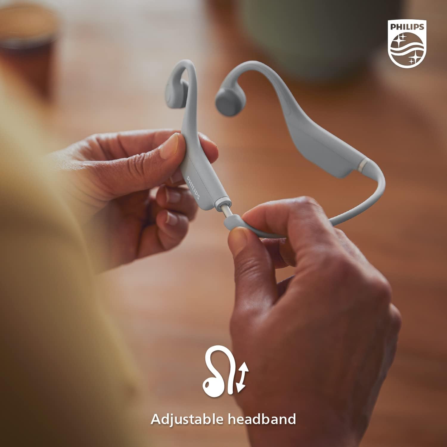 PHILIPS TAK4607GY – Auriculares Bluetooth de conducción ósea para niños con micrófono interno y controles parentales, gris, TAK4607GY