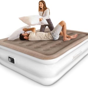 Colchón de aire Queen con bomba integrada, colchón inflable en 3 minutos autoinfladodesinflado, colchón inflable plegable, cama de aire para Colchón de aire Queen con bomba integrada, colchón inflable en 3 minutos autoinfladodesinflado, colchón inflable plegable, cama de aire para