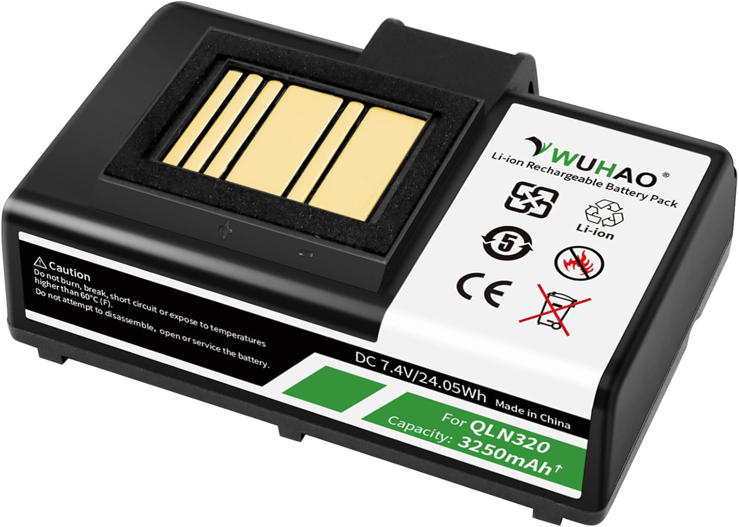 WUHAO Batería de repuesto para impresora Zebra ZQ520 2023 actualizada 3250mAh para impresoras Zebra QLn320 QLn220 ZQ500 ZQ510 ZQ610 ZQ610HC ZQ620
