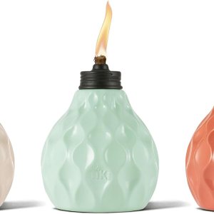 TIKI Brand 1117064 – Paquete de 3 antorchas de mesa junto al mar, antorchas para exteriores para patio y patio trasero, 6 pulgadas, blanco, verde, TIKI Brand 1117064 – Paquete de 3 antorchas de mesa junto al mar, antorchas para exteriores para patio y patio trasero, 6 pulgadas, blanco, verde,