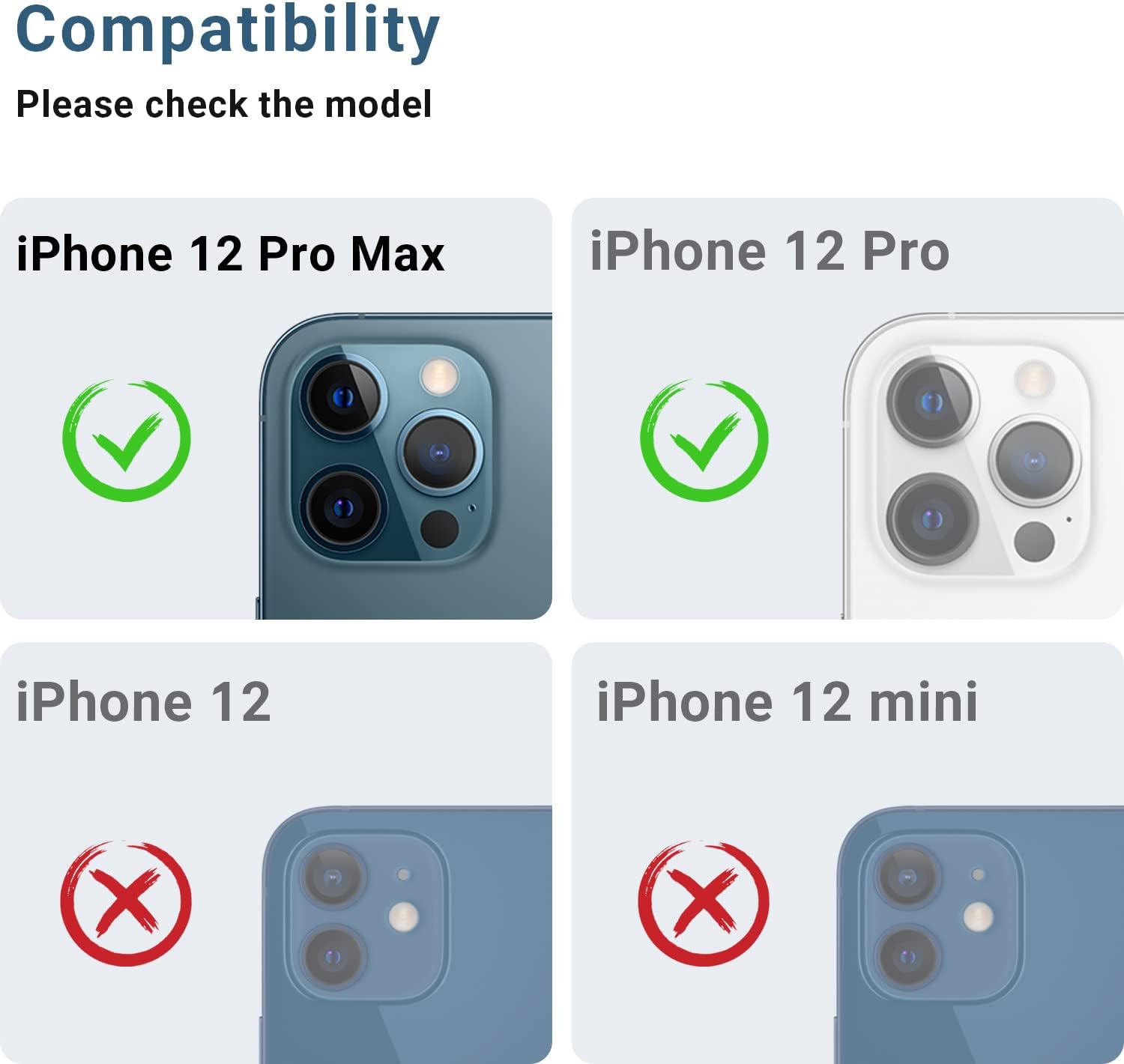 Korecase Paquete de 2 Protector de lente de cámara para iPhone 12 Pro Max, película de lente de metal de aluminio 3D, dureza 9H, cubierta de