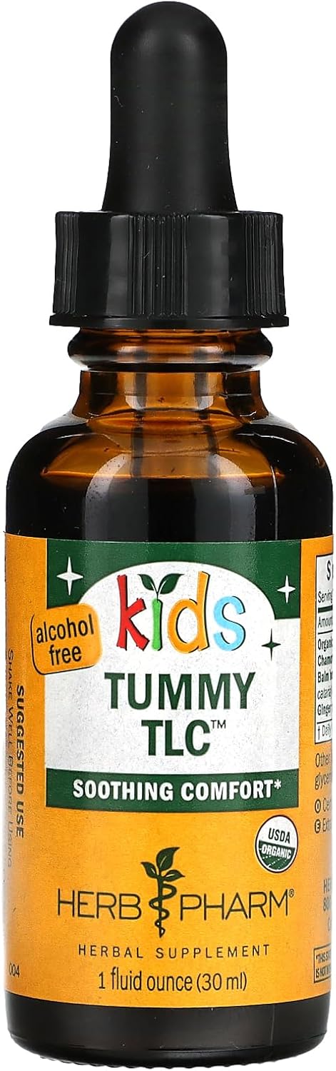 Herb Pharm Fórmula herbaria líquida de abdomen TLC orgánica certificada para niños, 1 onza (FKTUM01)