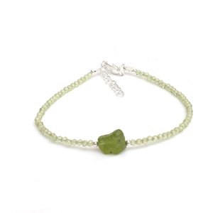 Gempires Mothers Day Gift Peridot Beads with Raw Peridot Bracelet for Women, Peridot Beaded Jewelry, 2.4-2.5 mm Faceted Beads, August Birthstone, Gempires Mothers Day Gift Peridot Beads with Raw Peridot Bracelet for Women, Peridot Beaded Jewelry, 2.4-2.5 mm Faceted Beads, August Birthstone,