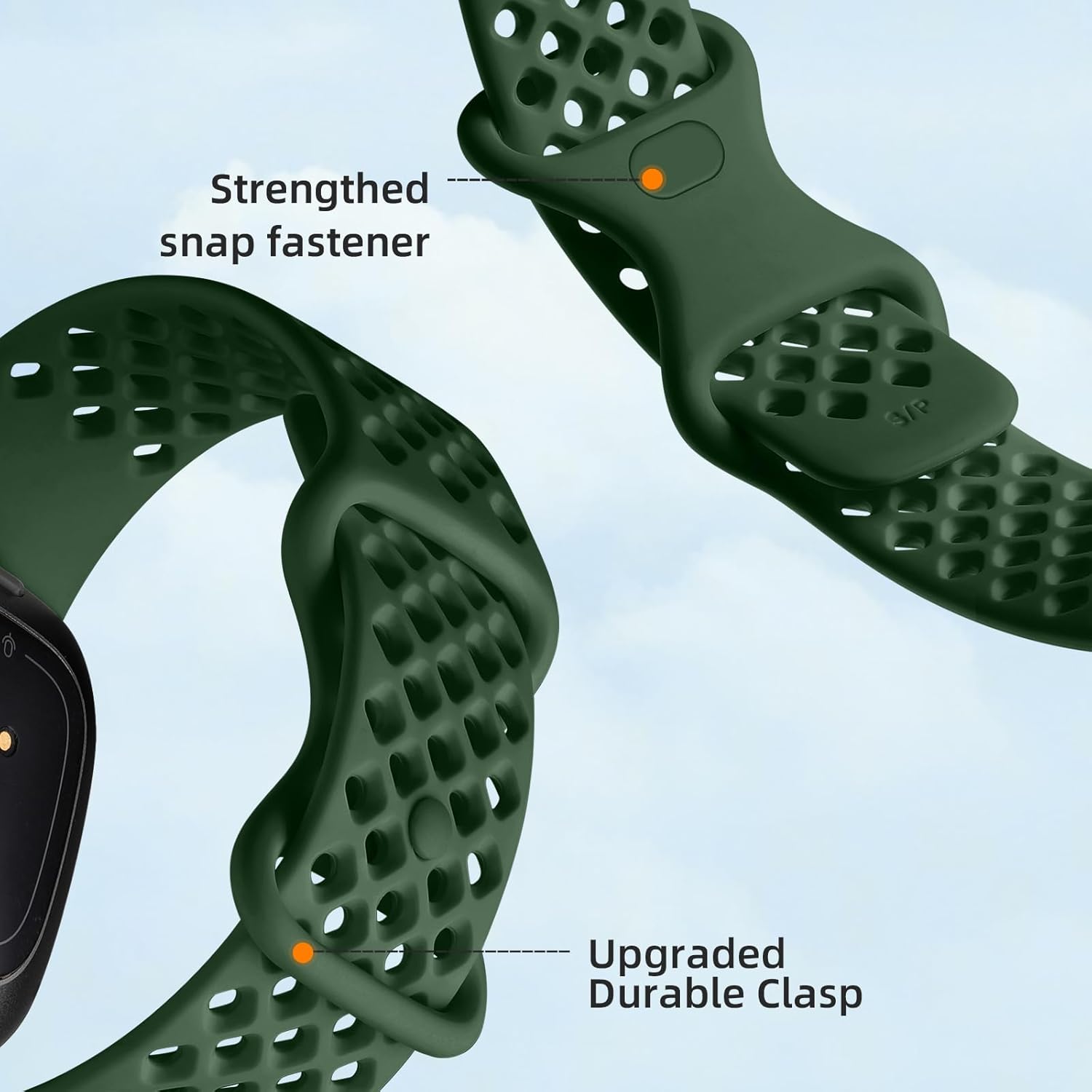 Getino Correa deportiva compatible con Fitbit Versa 4Versa 3 y Fitbit SenseSense 2 correas para mujeres y hombres, correa impermeable de repuesto