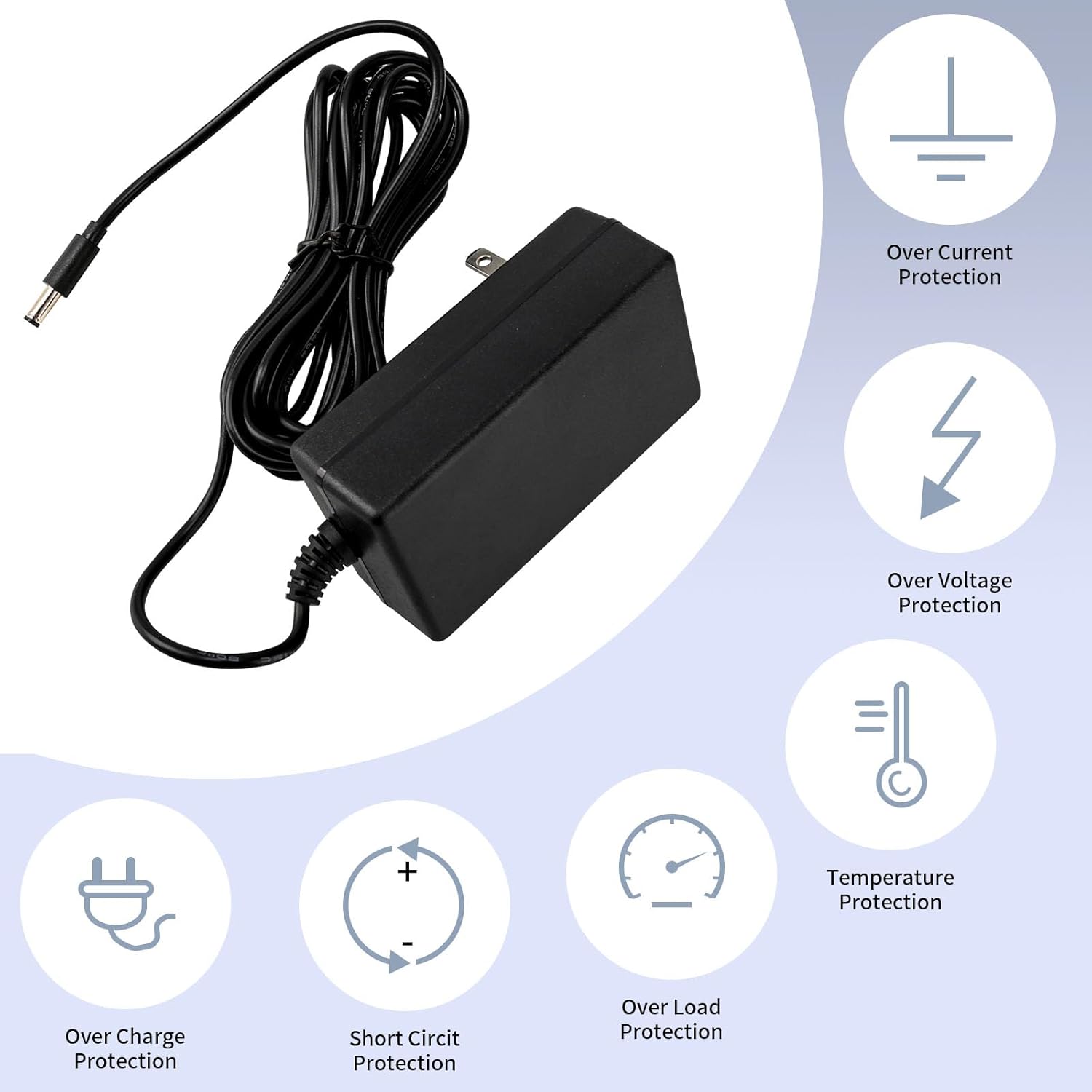 Adaptador de corriente de conmutación de 15V 2A AC para 15 voltios (1A 1.1A 1.2A 1.3A 1.4A 1.5A 1.6A 1.7A 1.8A 1.9A 2A) con 8 enchufes de CC