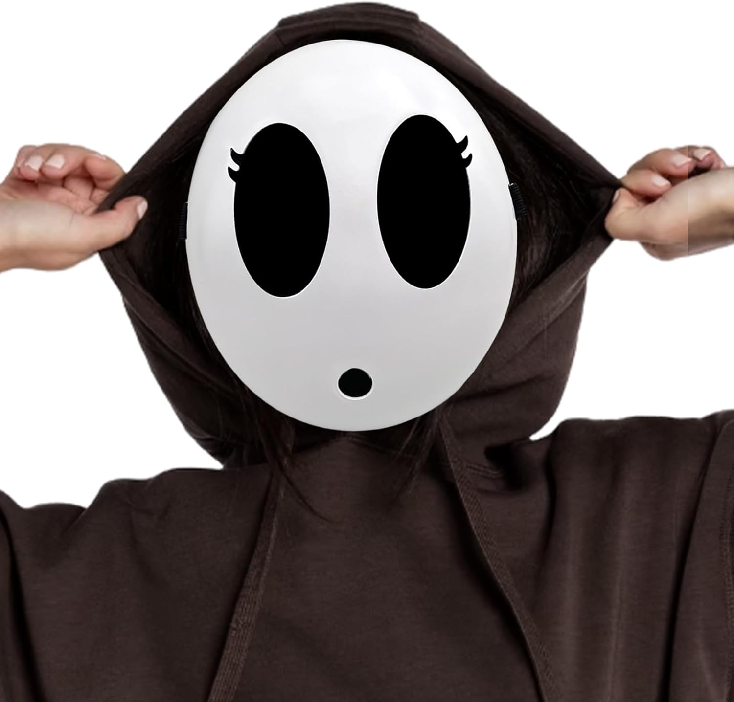 Máscara de chico tímido, máscara de anime blanca, máscara de Halloween, máscara divertida para disfraz de Halloween, accesorios de cosplay