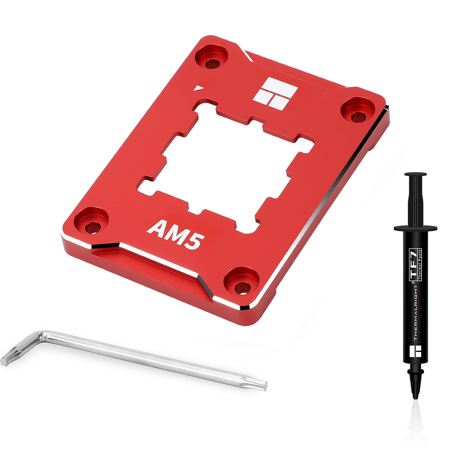 Thermalright ASF-RED AM5 Soporte para CPU, marco de fijación antiflexión correctivo, montaje fijo AM5 de ajuste completo sin marcas, marco de