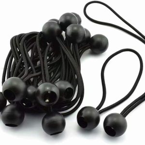 BeGrit Cuerdas elásticas de bola de 6 pulgadas para toldo, correas de amarre para tienda de campaña, color negro, 10 piezas BeGrit Cuerdas elásticas de bola de 6 pulgadas para toldo, correas de amarre para tienda de campaña, color negro, 10 piezas