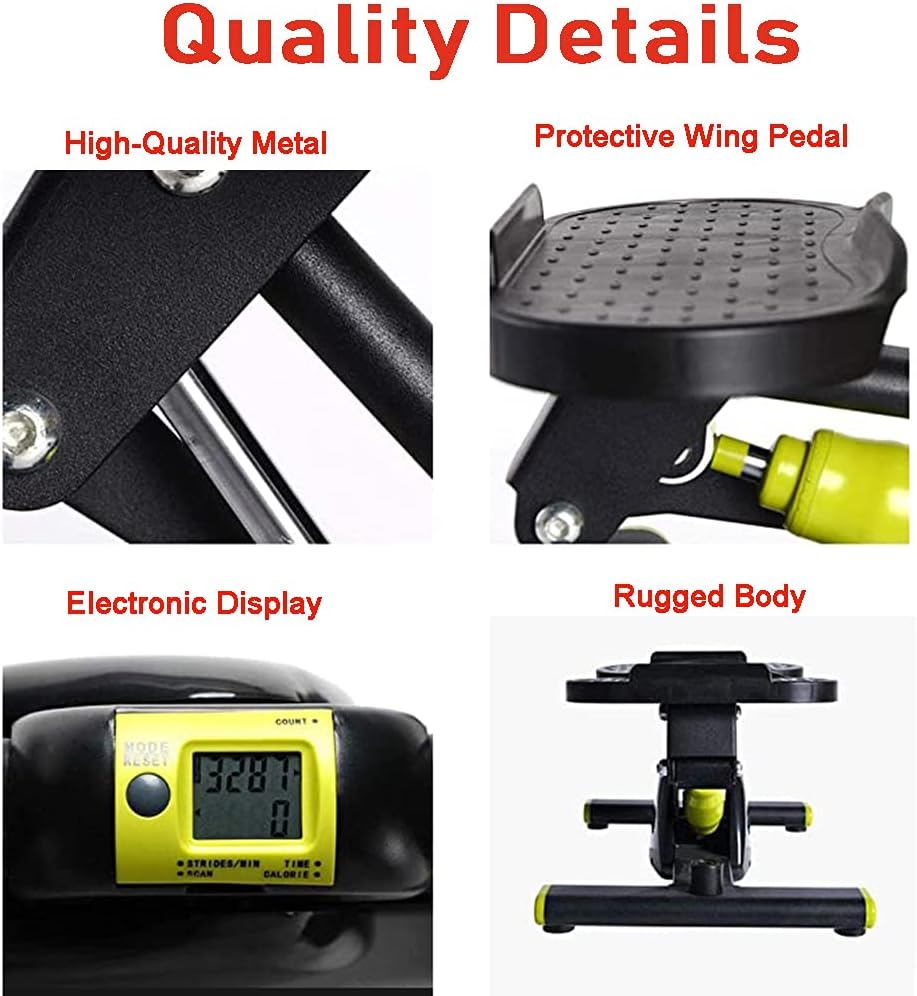 Steppers para ejercicio ejercicio máquina de pasos con monitor LCD Máquina paso a paso Fitness Aeróbico Stepper Pequeño y compacto Equipo de