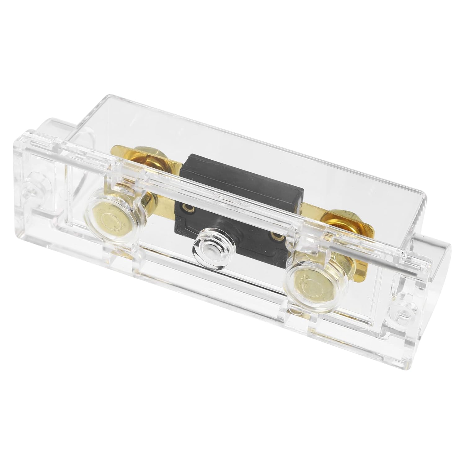 X AUTOHAUX 1 juego de fusibles ANL en línea de calibre 0, 4, 8 para audio de automóvil, bloque de fusibles transparente con 2 fusibles de 125 A