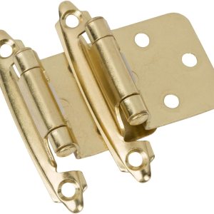 DecoBasics Bisagras de gabinete chapadas en latón (dorado) para gabinetes de cocina (10 pares -20 piezas) -Superposición de 12 pulgada (variable) – DecoBasics Bisagras de gabinete chapadas en latón (dorado) para gabinetes de cocina (10 pares -20 piezas) -Superposición de 12 pulgada (variable) –