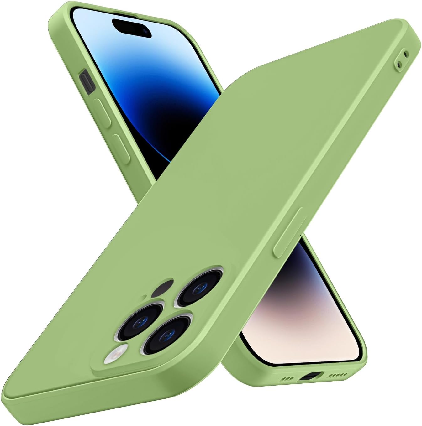 CMYFUTNG Funda para iPhone 13 Pro Max, silicona líquida de alta calidad sedosa al tacto, protección de la cámara, forro de microfibra suave